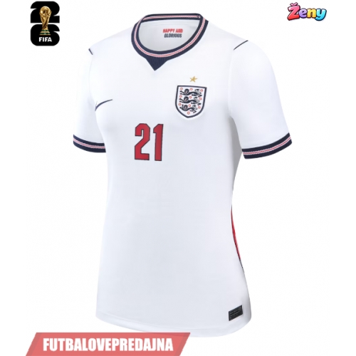 Lacne Ženy Futbalové dres Anglicko Eberechi Eze #21 MS 2026 Krátky Rukáv - Domáci